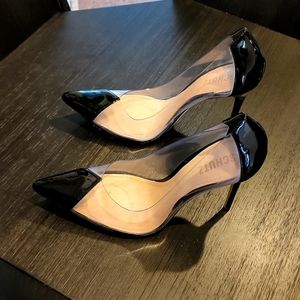 SCHUTZ HEELS BLACK AND TRANSPARENT SIZE 10